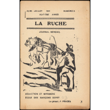 Journal scolaire Freinet. La ruche. N°9, juin juillet, 1951.