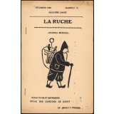 Journal scolaire Freinet. La ruche. N°3, décembre, 1952.