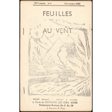 Journal scolaire Freinet. Feuilles au vent. N°4, décembre, 1962.