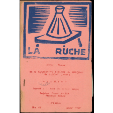 Journal scolaire Freinet. La ruche. N°48, janvier, 1957.