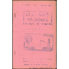 Journal scolaire Freinet. Les gais pêcheurs. N°1, octobre, 1954.