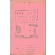 Journal scolaire Freinet. Les gais pêcheurs. N°4, février mars, 1955.