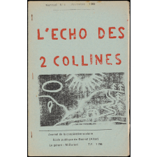 Journal scolaire Freinet. L'écho des 2 collines. N°8, novembre, 1962.