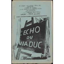 Journal scolaire Freinet. L'écho du viaduc. N°3, janvier février, 1961.