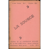 Journal scolaire Freinet. La source. N°1, octobre, 1950.