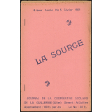 Journal scolaire Freinet. La source. N°5, février, 1951.