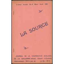Journal scolaire Freinet. La source. N°6, mars avril, 1951.
