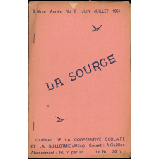 Journal scolaire Freinet. La source. N°8, juin juillet, 1951.