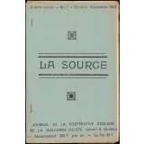 Journal scolaire Freinet. La source. N°1, octobre novembre, 1953.