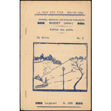 Journal scolaire Freinet. La voix des pins. N°3, décembre, 1931.
