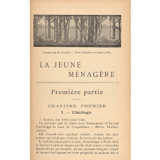 La jeune ménagère. Soins domestiques, cuisine, travaux à l'aiguille, notions de droit usuel, hygiène et médecine élémentaire, jardinage, etc.