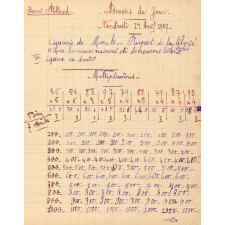 Devoirs du jour