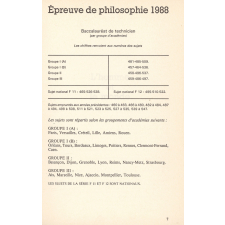 Annabac 1989 : bac philosophie