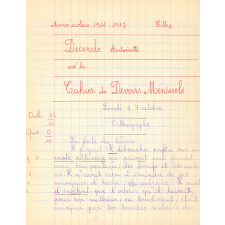 Cahiers de devoirs mensuels