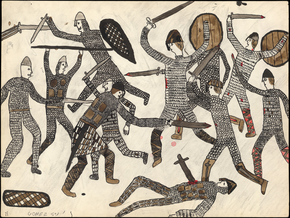 Production plastique fonds Burel. Tapisserie de Bayeux. 