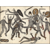 Production plastique fonds Burel. Tapisserie de Bayeux. 