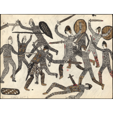 Production plastique fonds Burel. Tapisserie de Bayeux.