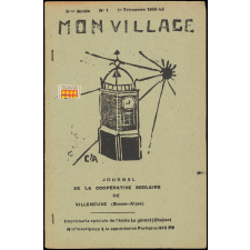 Journal scolaire Freinet. Mon village. N°1, 1er trimestre, 1955.
