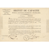 Brevet de capacité pour l'enseignement primaire - Troisième degré.