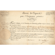 Brevet de capacité pour l'enseignement primaire - Troisième degré.