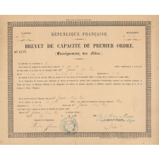 Brevet de capacité de premier ordre (enseignement des filles).