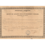 Brevet de capacité pour l'enseignement primaire (Enseignement des garçons).