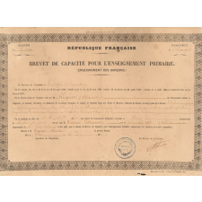 Brevet de capacité pour l'enseignement primaire (Enseignement des garçons).