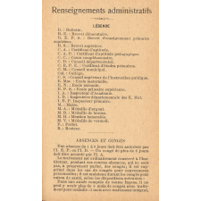 Agenda de l'instituteur. Année scolaire 1921-1922.