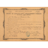 Brevet de capacité pour l'enseignement primaire - Institutrices - Brevet élémentaire.