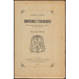 Compte rendu de conférences pédagogiques dans les maisons d'Enseignement secondaire du diocèse d'Angers. Année scolaire 1909-1910.