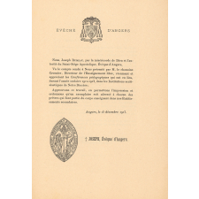 Compte rendu de conférences pédagogiques dans les maisons d'Enseignement secondaire du diocèse d'Angers. Année scolaire 1912-1913.