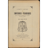 Compte rendu de conférences pédagogiques dans les maisons d'Enseignement secondaire du diocèse d'Angers. Année scolaire 1921-1922.