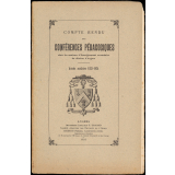 Compte rendu de conférences pédagogiques dans les maisons d'Enseignement secondaire du diocèse d'Angers. Année scolaire 1923-1924.