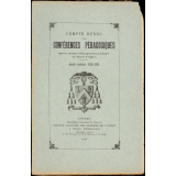 Compte rendu de conférences pédagogiques dans les maisons d'Enseignement secondaire du diocèse d'Angers. Année scolaire 1925-1926.