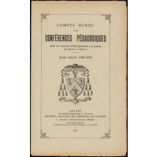 Compte rendu de conférences pédagogiques dans les maisons d'Enseignement secondaire du diocèse d'Angers. Année scolaire 1928-1929.