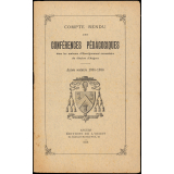 Compte rendu de conférences pédagogiques dans les maisons d'Enseignement secondaire du diocèse d'Angers. Année scolaire 1935-1936.