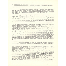 Compte rendu de la journée d'histoire, de géographie et d'instruction civique. 6 février 1969.