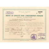 Brevet de Capacité pour l'Enseignement Primaire. Brevet Elémentaire.