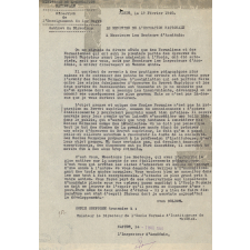 Circulaire du 19 février 1940. Entrée en 2e année d'Ecole Normale. 