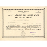 Diplôme du Brevet d'Études du premier cycle du second degré.