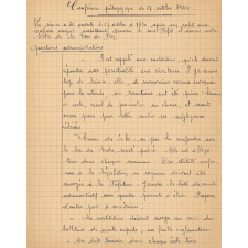 Compte-Rendu de conférences pédagogiques organisées par l'Inspection Primaire de la Tour-du-Pin (Isère) de 1943 à 1957.