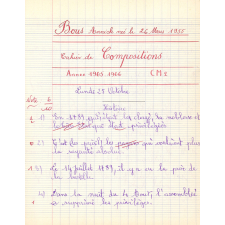 Cahier de compositions