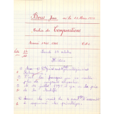 Cahier de compositions