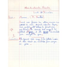 Cahier mensuel