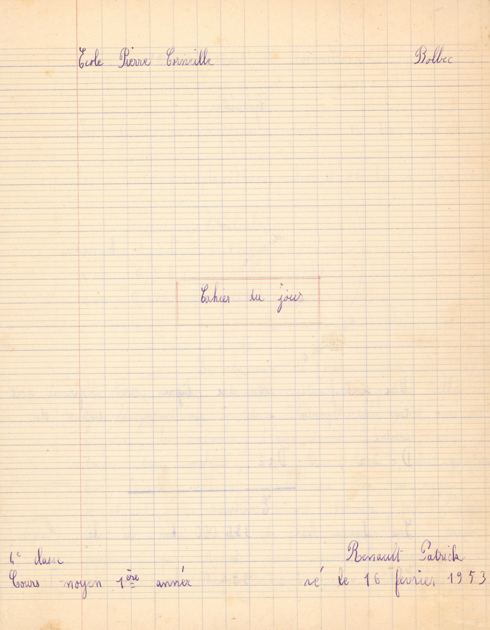 Cahier du jour
