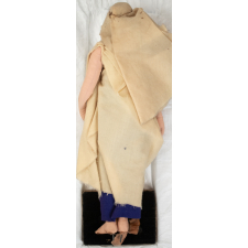 Poupée costumée : femme de l'époque romane du VIIe au XIe siècle (élément d'un couple)