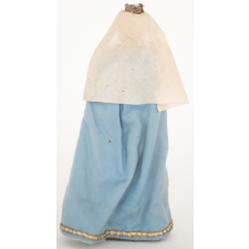 Poupée costumée : femme du Moyen Age (élément d'un couple)