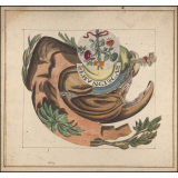 Planche d'anamorphose : Saint François