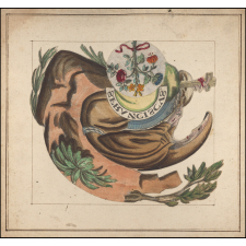 Planche d'anamorphose : Saint François