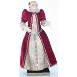 Poupée costumée : une femme sous le règne de François I (élément d'un couple)